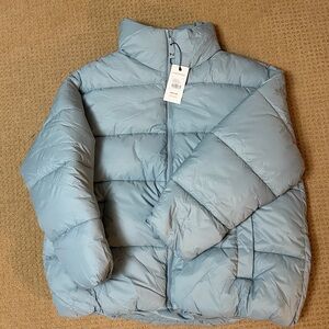 Jilly Box x Noize Sky Blue Vegan Puffer Jacket - NWT
